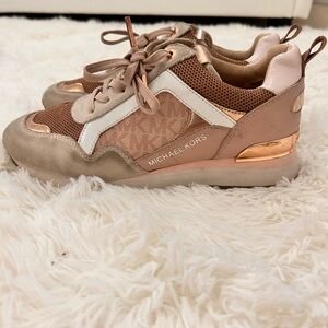Micheal Kors Rose Gold Tennis shoes - Size 6.5